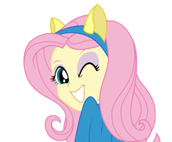 Size: 2240x1843 | Tagged: safe, artist:djseras, fluttershy, equestria girls, simple background, solo, transparent background, vector, wink