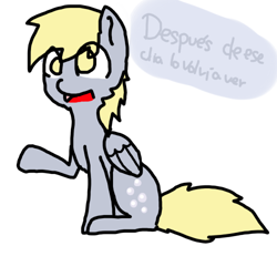 Size: 500x500 | Tagged: safe, artist:ask-derpyspanish, derpy hooves, pegasus, pony, female, mare, solo, spanish, tumblr:ask-derpyspanish