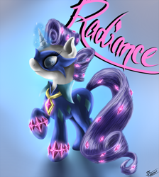 Size: 967x1080 | Tagged: safe, artist:robbergon, radiance, rarity, pony, unicorn, power ponies (episode), clothes, costume, power ponies, solo