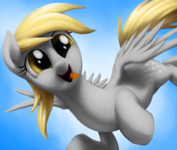 Size: 3900x3300 | Tagged: safe, artist:verulence, derpy hooves, pegasus, pony, female, mare, solo, tongue out