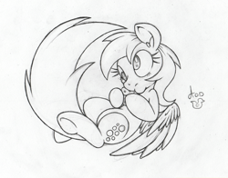 Size: 800x627 | Tagged: safe, artist:dfectivedvice, derpy hooves, pegasus, pony, eating, female, grayscale, mare, monochrome, muffin, sketch, solo, traditional art