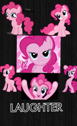 Size: 1080x1776 | Tagged: safe, pinkie pie, earth pony, pony, black background, female, filly, filly pinkie pie, simple background, solo, younger