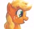 Size: 1500x1250 | Tagged: safe, artist:explonova, applejack, earth pony, pony, happy, profile, simple background, solo