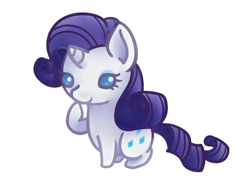 Size: 800x600 | Tagged: safe, artist:holly--jolly, rarity, pony, unicorn, female, mare, purple mane, solo, sticker, white coat