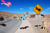 Size: 1001x661 | Tagged: safe, artist:bobsicle0, artist:digitalpheonix, artist:drewdini, artist:emedina13, derpibooru import, fluttershy, pinkie pie, rainbow dash, human, house, irl, photo, ponies in real life, road, shadow, sign, street, vector, warning