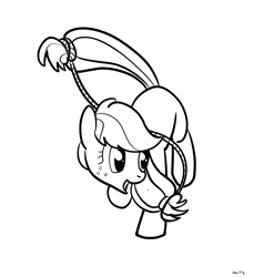 Size: 859x902 | Tagged: safe, artist:nasse, applejack, earth pony, pony, female, lasso, mare, rope