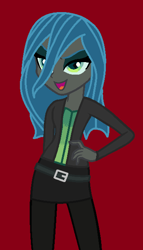 Size: 366x640 | Tagged: safe, artist:furrydiva, queen chrysalis, changeling, changeling queen, equestria girls, base used, belt, equestria girls-ified