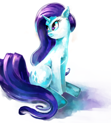 Size: 2000x2200 | Tagged: safe, artist:schouher, rarity, pony, unicorn, female, horn, mare, solo, white coat