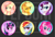 Size: 818x557 | Tagged: safe, artist:pepooni, derpibooru import, applejack, fluttershy, pinkie pie, rainbow dash, rarity, twilight sparkle, twilight sparkle (alicorn), alicorn, earth pony, pegasus, pony, unicorn, female, grin, mane six, mare, smiling, wink