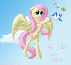 Size: 1391x1269 | Tagged: safe, artist:rb-d, fluttershy, bird, pegasus, pony, female, mare, solo
