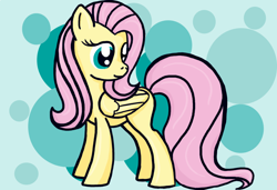 Size: 1024x701 | Tagged: safe, artist:princessmedley13, fluttershy, pegasus, pony, female, mare, pink mane, solo, yellow coat