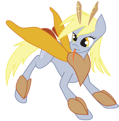 Size: 2435x2500 | Tagged: safe, artist:newbluud, artist:rvg, derpy hooves, mothpony, original species, solo, species swap