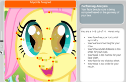 Size: 656x429 | Tagged: safe, screencap, fluttershy, pegasus, pony, face, filly, solo, test, text