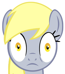 Size: 3384x3839 | Tagged: safe, artist:mrbrandonmac, derpy hooves, pegasus, pony, female, mare, simple background, solo, transparent background, underp, vector, wide eyes