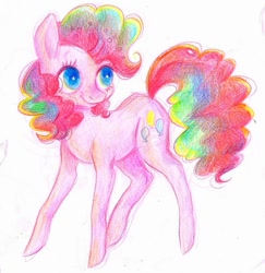 Size: 608x626 | Tagged: safe, artist:nyoncat, pinkie pie, earth pony, pony, smiling, solo, traditional art