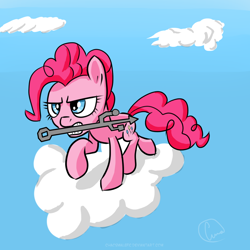 Size: 1024x1024 | Tagged: safe, artist:chaosmalefic, pinkie pie, earth pony, pony, female, mare, pink coat, pink mane, solo, usb