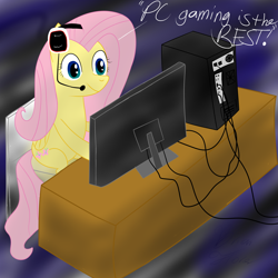 Size: 3600x3600 | Tagged: safe, artist:idontkn0ow, fluttershy, pegasus, pony, female, gamershy, mare, solo