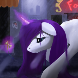 Size: 1000x1000 | Tagged: safe, artist:boomythemc, rarity, pony, unicorn, female, horn, mare, solo, white coat