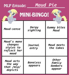 Size: 460x505 | Tagged: safe, boneless, derpy hooves, gummy, maud pie, pegasus, pony, maud pie (episode), /mlp/, female, mare, mini-bingo