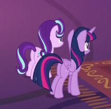 Size: 217x212 | Tagged: safe, screencap, starlight glimmer, twilight sparkle, twilight sparkle (alicorn), alicorn, pony, unicorn, it isn't the mane thing about you, cropped, plot