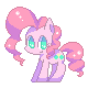 Size: 80x80 | Tagged: safe, artist:x0x0-x0x0, pinkie pie, earth pony, pony, lowres, simple background, solo, transparent background