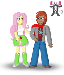 Size: 1881x2204 | Tagged: safe, artist:tofer18, fluttershy, oc, oc:winterlight, equestria girls, canon x oc, equestria girls-ified