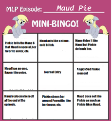 Size: 464x504 | Tagged: safe, derpy hooves, maud pie, pinkie pie, pegasus, pony, maud pie (episode), female, mare, meme, mini-bingo