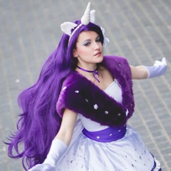 Size: 765x765 | Tagged: safe, artist:dadoucosplay, rarity, human, cosplay, irl, irl human, photo, solo