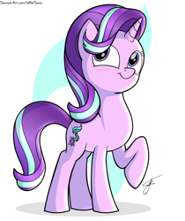 Size: 2763x3283 | Tagged: safe, artist:wawtoons, starlight glimmer, pony, unicorn, abstract background, blushing, cute, female, glimmerbetes, mare, smiling, solo