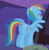 Size: 288x291 | Tagged: safe, derpibooru import, screencap, rainbow dash, pegasus, pony, over a barrel, cropped, female, mare, plot, solo