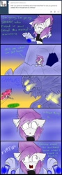 Size: 680x1920 | Tagged: safe, artist:ichibangravity, king sombra, pinkie pie, oc, earth pony, pony, unicorn, ask king sombra pie, monster, possessed, rae mix, tumblr