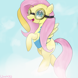 Size: 1200x1200 | Tagged: safe, artist:lisa400, fluttershy, pegasus, pony, wonderbolts academy, solo, wonderbolt trainee uniform, wondershy