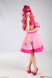 Size: 1024x1536 | Tagged: safe, artist:stunt-sheep, pinkie pie, human, cosplay, groucho mask, irl, irl human, photo, solo