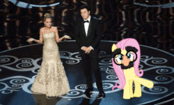 Size: 1200x731 | Tagged: safe, edit, fluttershy, 2013 oscars, academy awards, irl, oscars, photo, ponies in real life, seth macfarlane