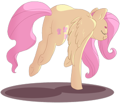 Size: 947x815 | Tagged: safe, artist:flower-power-love, fluttershy, pegasus, pony, female, mare, pink mane, solo, yellow coat