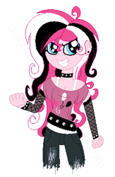 Size: 251x385 | Tagged: safe, artist:sakurablitz, pinkie pie, equestria girls, gothic pinkie, pinkie pie's boutique, solo