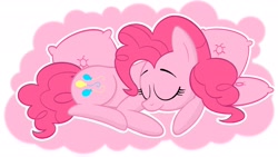 Size: 1920x1080 | Tagged: safe, artist:blybutts, pinkie pie, earth pony, pony, female, mare, pink coat, pink mane, sleeping, solo