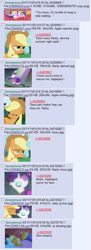 Size: 423x1161 | Tagged: safe, applejack, rarity, earth pony, pony, unicorn, /mlp/, 4chan, rarijack, shipping, thread