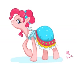 Size: 1167x1001 | Tagged: safe, artist:ellybethe, pinkie pie, earth pony, pony, alternate hairstyle, clothes, concept art, dress, journey of the spark, solo