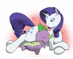 Size: 2500x2008 | Tagged: safe, artist:remenbrand, rarity, spike, dragon, pony, unicorn, female, male, shipping, sparity, straight