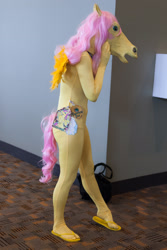 Size: 1280x1912 | Tagged: safe, fluttershy, human, bronycon, cosplay, hoers mask, irl, irl human, photo, solo, waifuwaifuflutterass