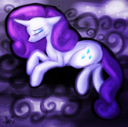 Size: 960x952 | Tagged: safe, artist:thepipefox, rarity, pony, unicorn, female, mare, purple mane, sad, solo, white coat