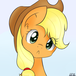 Size: 1280x1280 | Tagged: safe, artist:freefraq, applejack, earth pony, pony, solo