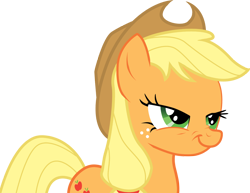 Size: 1500x1156 | Tagged: safe, artist:kamartenn, applejack, earth pony, pony, nose wrinkle, simple background, transparent background, vector