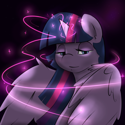 Size: 1200x1200 | Tagged: dead source, safe, artist:kryptchild, derpibooru import, twilight sparkle, twilight sparkle (alicorn), alicorn, pony, female, magic, mare, solo