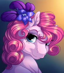 Size: 872x995 | Tagged: safe, artist:kittehkatbar, pinkie pie, earth pony, pony, bust, portrait, solo