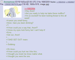 Size: 508x402 | Tagged: safe, derpy hooves, /mlp/, 4chan, rejection is magic, text