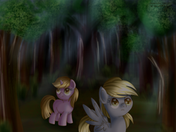 Size: 1200x900 | Tagged: safe, artist:bubblehun, derpy hooves, dinky hooves, pegasus, pony, female, mare