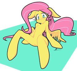 Size: 930x860 | Tagged: safe, artist:red-poni, fluttershy, pegasus, pony, semi-anthro, bipedal, blushing, breasts, delicious flat chest, embarrassed, flattershy, solo