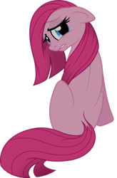 Size: 724x1103 | Tagged: safe, artist:iphstich, pinkie pie, earth pony, pony, blank flank, floppy ears, pinkamena diane pie, sad, solo